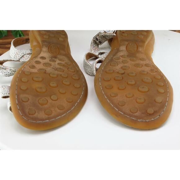 Born concept Sz 9 M Brown Strappy Fabric Women Sandals - Picture 7 of 7